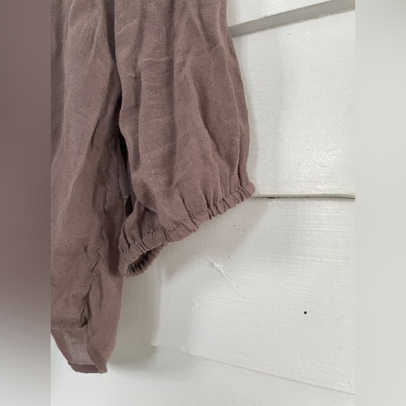 4/25 Brownish Antilia Femme Button Down Blouse - Picture 4 of 11